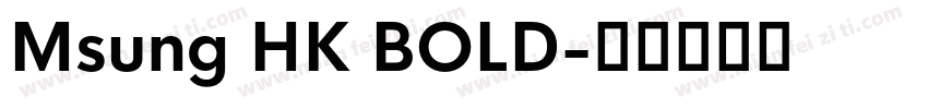 Msung HK BOLD字体转换